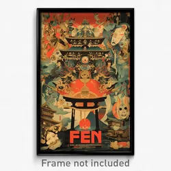 French Movie Poster - Sharp Fen (France Psychedelic Trippy Art Retro Film Print)