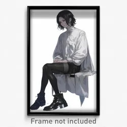 Anime Art Poster - Man Feeling Coercive, Studious Alternate Legwear (Print)