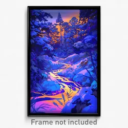Art Poster - Fancy Snowfields (Psychedelic Trippy Weird 11x17 Print)