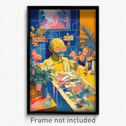 German Movie Poster - Insane Baths (Germany Psychedelic Art Retro Film Print)