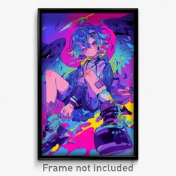 Anime Art Poster - Boy Feeling Tension Wearing Lively Winged Footwear (Print)
