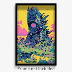Art Poster - Strange Farm (Psychedelic Trippy Weird 11x17 Cartoon Print)