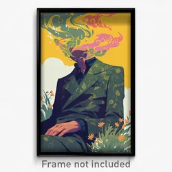 Spanish Movie Poster - Man Feeling Gratitude, Memorable Green Jacket (Art Print)