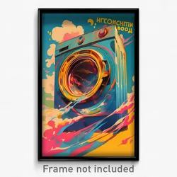 Russian Movie Poster - Enchanting Washing Machine (Russia Retro Film Art Print)