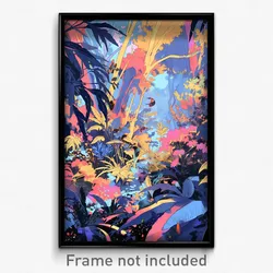 Art Poster - Puzzling Cloud Forest (Psychedelic Trippy Weird 11x17 Print)
