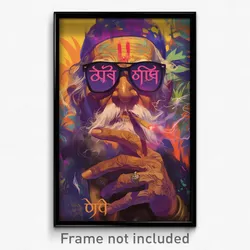 Bollywood Movie Poster - Elderly Slide (India Retro Hindi Film Art Print)