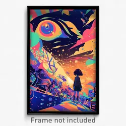 Art Poster - Colossal Schnitzel (Psychedelic Trippy Weird 11x17 Cartoon Print)