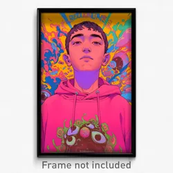 Thai Movie Poster - Boy Feeling Disgruntled, Bumpy Pink Hoodie (Art Print)