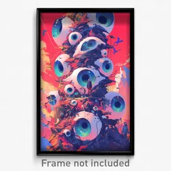 Art Poster - Pink Ark (Psychedelic Trippy Weird 11x17 Print)