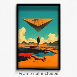 Movie Art Poster - Unusual Beacon (Psychedelic Trippy Retro Cartoon Film Print)