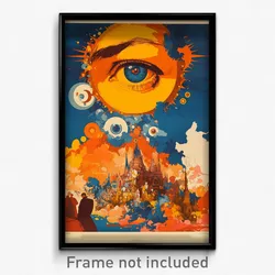 German Movie Poster - Worldly Table (Germany Psychedelic Art Retro Film Print)