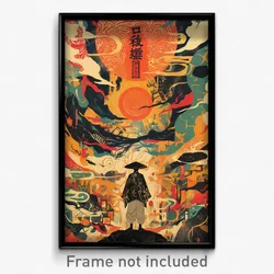 Chinese Movie Poster - Modest Den (China Psychedelic Art Retro Film Print)