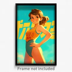 Thai Movie Poster - Woman Feeling Grinning, Grizzled Leotard (Art Print)