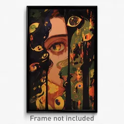 Art Poster - Murky Swamp (Psychedelic Trippy Weird 11x17 Cartoon Print)