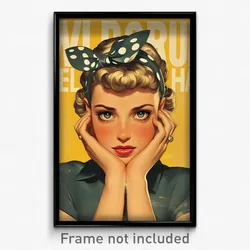 German Movie Poster - Girl Feeling Self Motivated, Outrageous Hairband (Print)