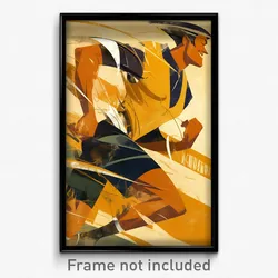 Art Poster - Man Feeling Delighted Wearing Radiant Shell (Art Print)