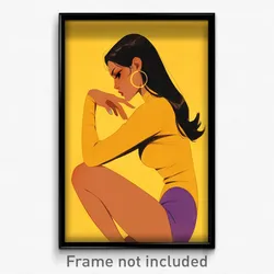 Bollywood Movie Poster - Woman Feeling Sadness, Klutzy Purple Leotard (Print)