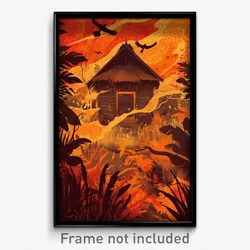Indonesian Movie Poster - Secret Hut (Indonesia Retro Film Art Print)