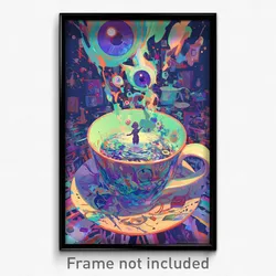 Art Poster - Prestigious Tea (Psychedelic Trippy Weird 11x17 Cartoon Print)