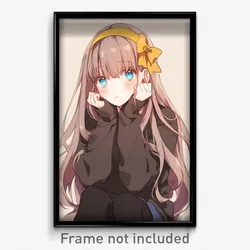 Anime Art Poster - Girl Feeling Demoralized Wearing Aged Hairband (Print)