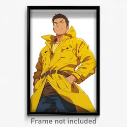 Anime Art Poster - Man Feeling Courage Wearing Royal Yellow Coat (Print)