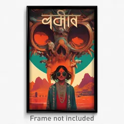 Bollywood Movie Poster - Cavernous Bubble Tea (India Retro Hindi Film Art Print)