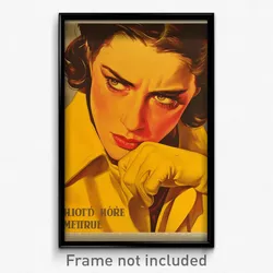 German Movie Poster - Woman Feeling Miserliness, Immaculate Yellow Jacket
