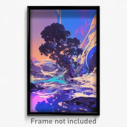 Art Poster - Cool Fjord (Psychedelic Trippy Weird 11x17 Print)