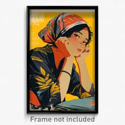 Indonesian Movie Poster - Woman Feeling Boredom, Grizzled Backwards Hat (Print)