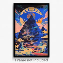 Greek Movie Poster - Dazzling Cairn (Greece Psychedelic Art Retro Film Print)
