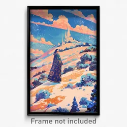 Greek Movie Poster - Candid Snowfields (Greece Psychedelic Art Retro Film Print)