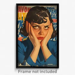 Brazilian Movie Poster - Woman Feeling Alarmed, Blue Prison Clothes (Art Print)