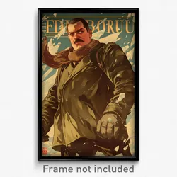 Icelandic Movie Poster - Man Feeling Offended, Natural Brown Scarf (Art Print)