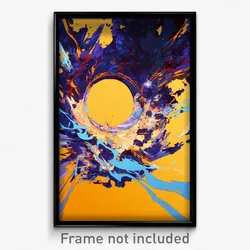 Art Poster - Golden Hole (Psychedelic Trippy Weird 11x17 Cartoon Print)