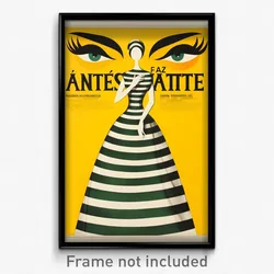 French Movie Poster - Man Feeling Arrogant, Striped Green Dress (Art Print)