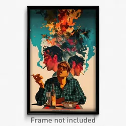 Spanish Movie Poster - Man Feeling Dread, Admirable Plaid Neckwear (Art Print)