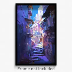 Art Poster - Abandoned Alley (Psychedelic Trippy Weird 11x17 Print)