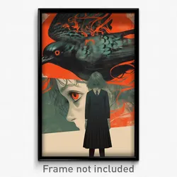 Russian Movie Poster - Boy Feeling Unhappy, Large Grey Dress (Russia Art Print)