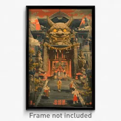 Japanese Movie Poster - Vivacious Ancient Architecture (Japan Film Art Print)