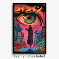 Thai Movie Poster - Woman Feeling Tired, Green Blue (Thailand Film Art Print)