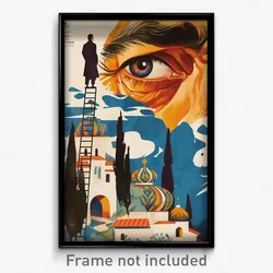 Greek Movie Poster - Conventional Heights (Greece Retro Film Art Print)