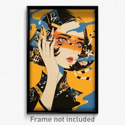 French Movie Poster - Girl Feeling Unhappy, Valuable China Dress (Art Print)