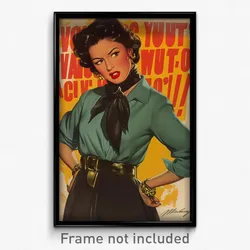 Mexican Movie Poster - Woman Feeling Aggressive, Famous Black Neckerchief