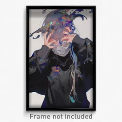 Anime Art Poster - Man Feeling Dispirited Wearing Small Grey (Print)