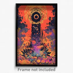 Hebrew Movie Poster - Deadly Garden (Israel Psychedelic Art Retro Film Print)