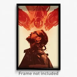 Spanish Movie Poster - Man Feeling Hate, Smooth Mechanical Wings (Art Print)