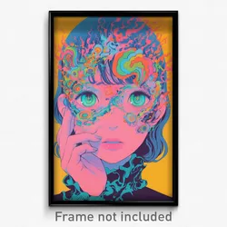 Movie Art Poster - Girl Feeling Suspense, Wild Mismatched (Retro Film Print)