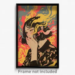 Indonesian Movie Poster - Woman Feeling Love, Drab Black Shirt (Art Print)