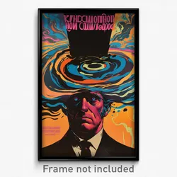 Russian Movie Poster - Man Feeling Perplexed, Elegant Top Hat (Russia Art Print)