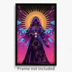 Movie Art Poster - Woman Feeling Gratitude, Outgoing Sleeves Pushed Up (Print)
